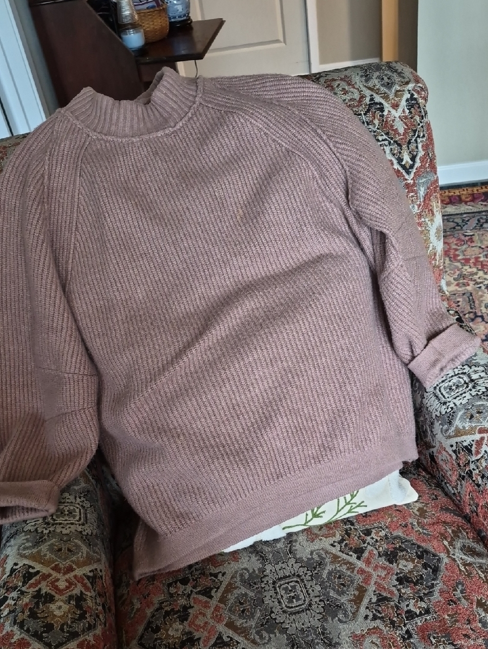 Free People Blush Pink Cowl-Neck Sweater